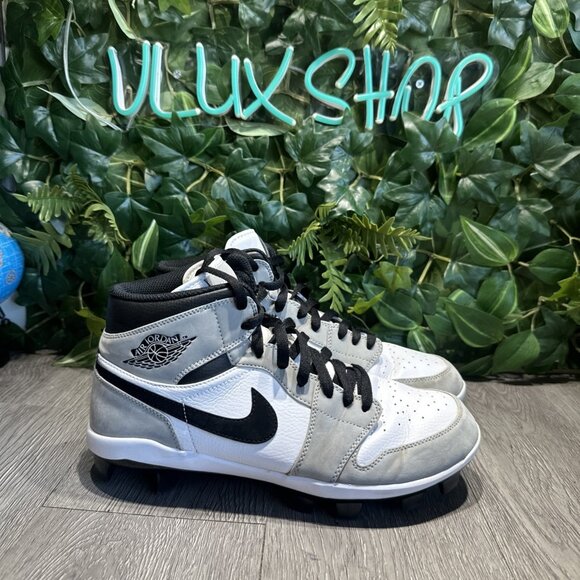 Nike Air Jordan 1 Retro MCS Shadow Grey Baseball Cleats AV5354-012 Men’s Size 10 main image 5